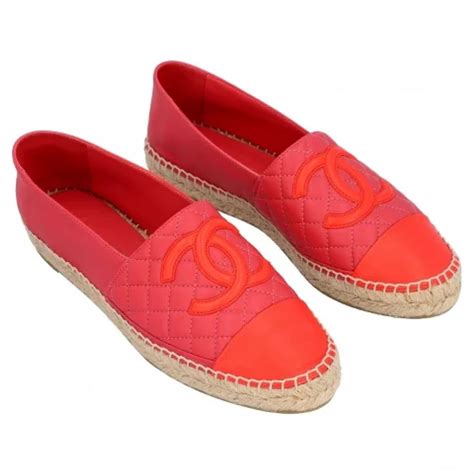 leder espadrilles chanel|Chanel espadrilles second hand.